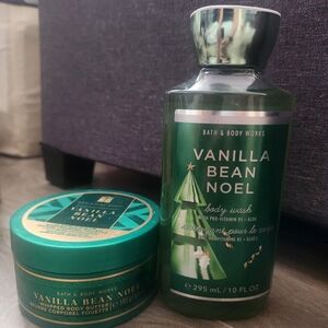 Bath & Body Works Vanilla Bean Noel Body Wash - Green